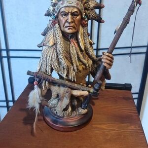 Native American Chief Sculpture